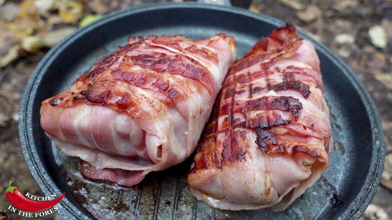 Chicken roll in the forest(Rulada de pui gatita in padure)Roll ng manok