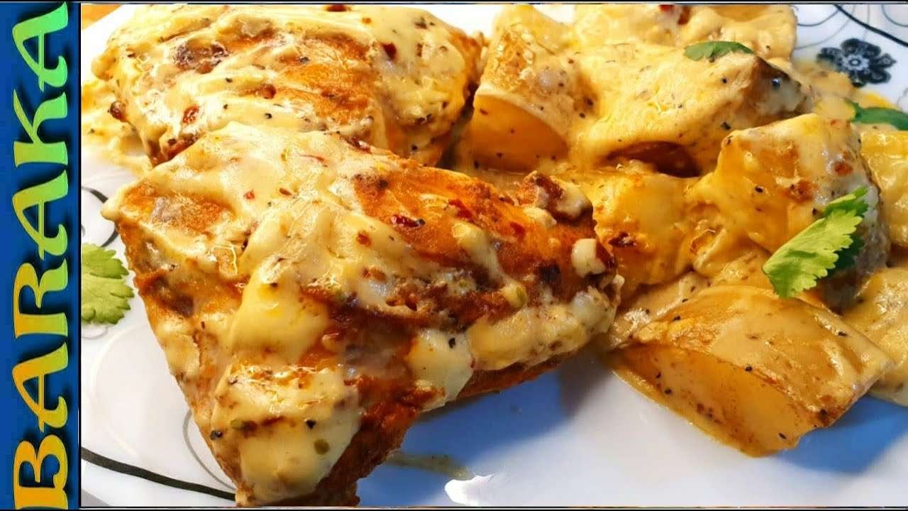 CREAMY GARLIC BUTTER CHICKEN AND POTATOES RECIPE | EASY CHICKEN & POTATOES RECIPE
