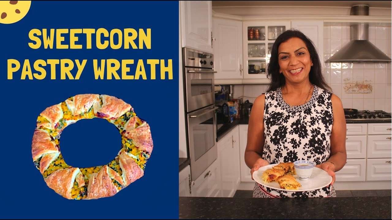 Sweetcorn Pastry | Wreath Pastry | Sweetcorn Puff Pastry Ep 24