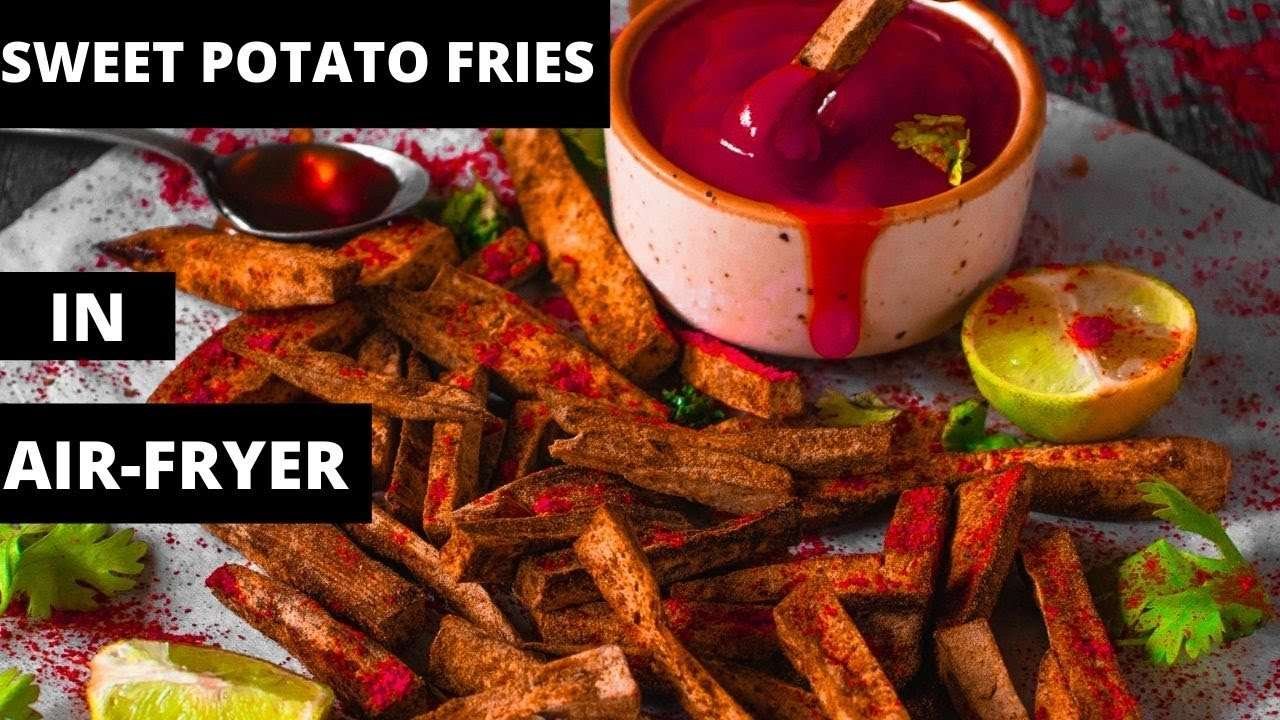 AIR-FRYER CAJUN SWEET POTATO FRIES  (ZERO OIL) |Sweet Potato Fries with Cajun Seasoning in Air-Fryer