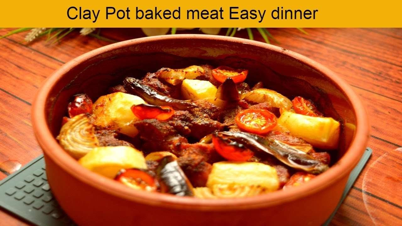 Clay pot baked meat | Easy dinner idea | FIAZ'S KITCHEN