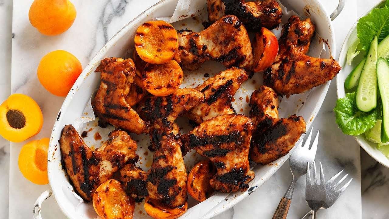 Sticky Apricot Chicken Wings