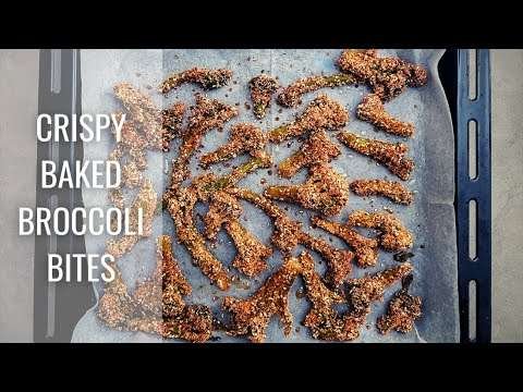 Vegan Crispy Baked Broccoli Bites Recipe | 5 Minutes Homemade Broccoli Snack | Healthy Bake