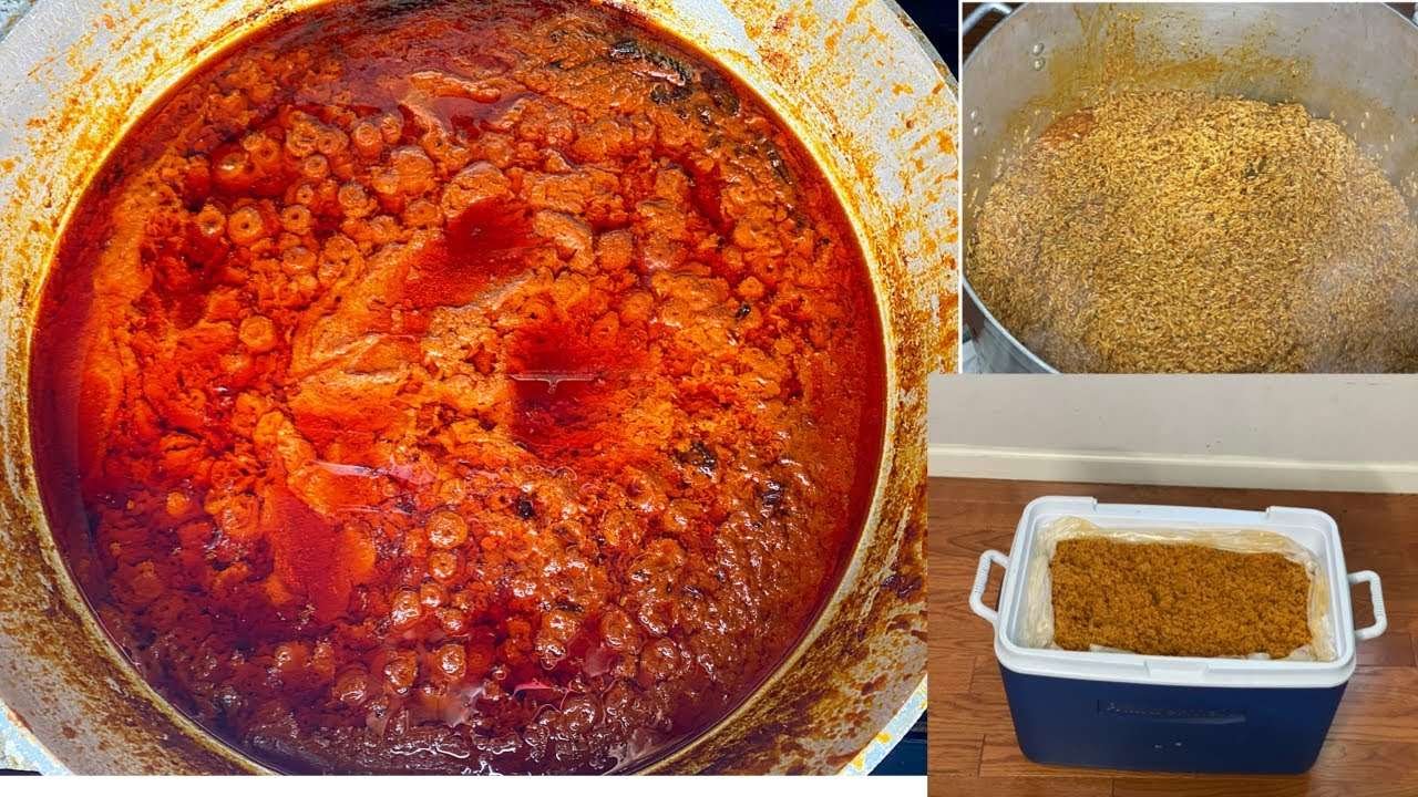 Jollof Rice Stew – How To Make The Best Jollof Rice Stew Base (Quick & Easy) For 1 Cooler Of Rice.