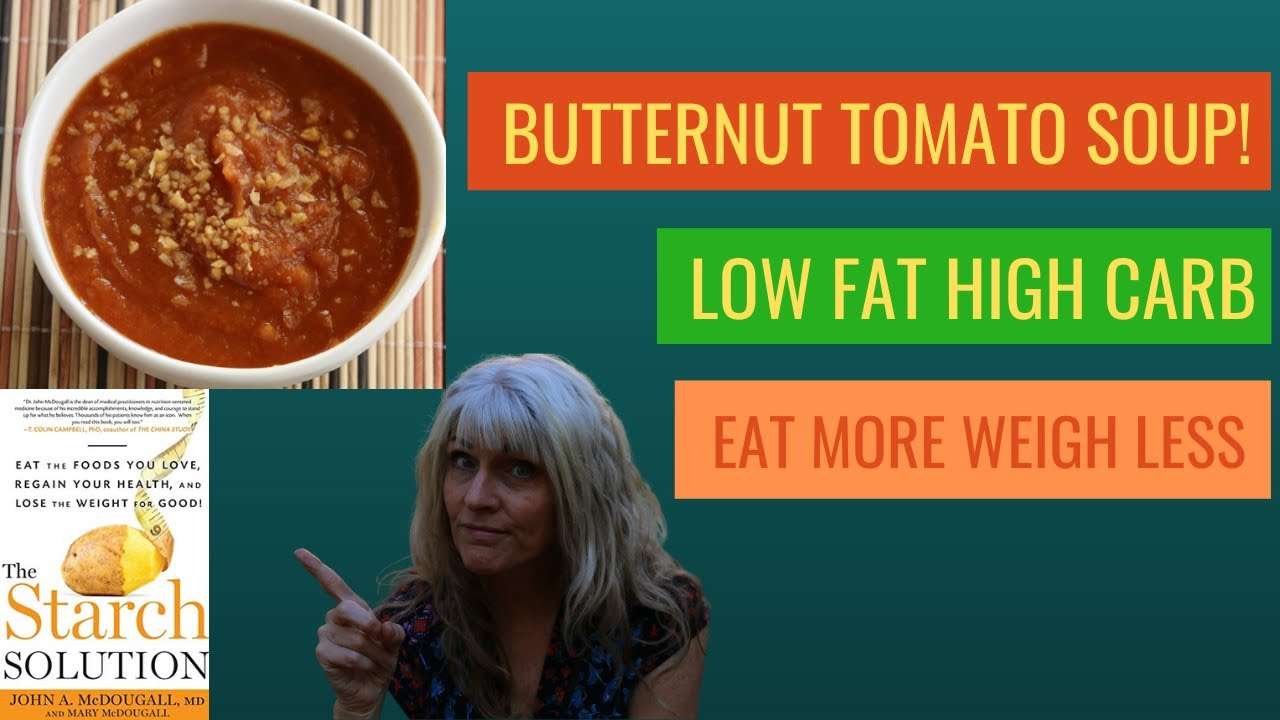 No Oil Butternut Tomato Soup / The Starch Solution