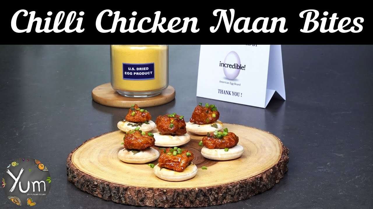 Chilli Chicken Naan Bites
