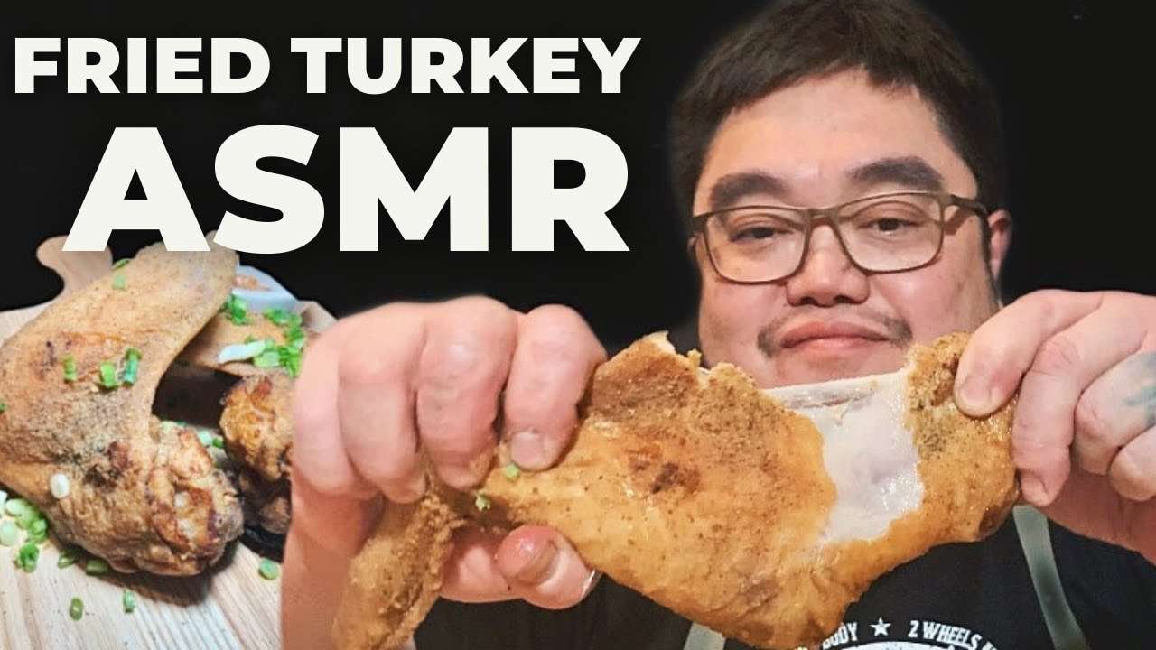 ASMR FRIED TURKEY WINGS (Easy) Recipe | How to Cook Fried Turkey  | ASMR EATING