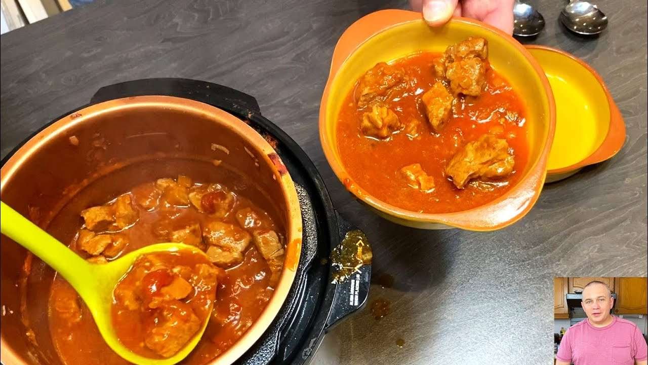 Pressure King Pro Hungarian goulash from James Martin recipe in