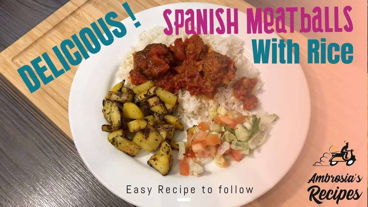 Spanish Meatballs with Rice, Delicious
