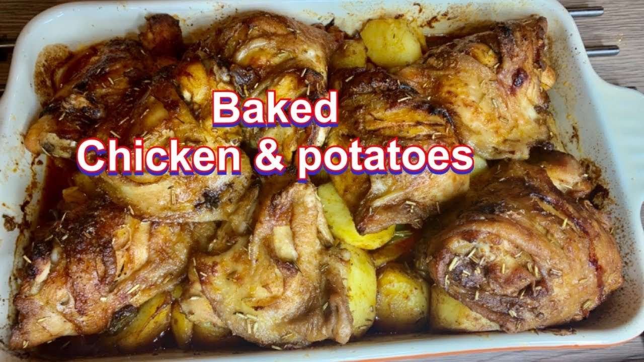 One pan baked chicken and potatoes | inspired by sweet Adjeley | Easy recipe