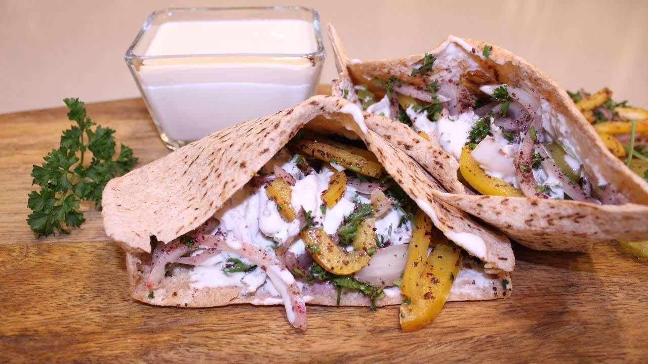 My Recipe Of Chicken Shawarma With Secret Mayo Garlic Sauce And Sumac Salad