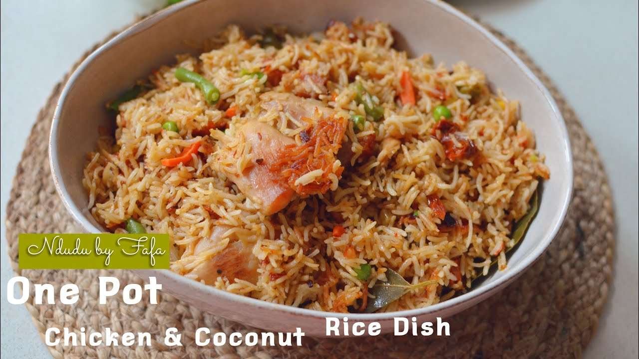 Tastiest Nigerian Coconut & Chicken RICE ✔️ An Easy and Quick One Pot Dish ✔️Ndudu By Fafa