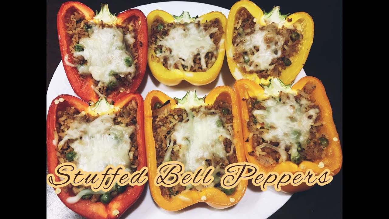 Easy Spicy Stuffed Bell peppers || Stuffed Bell Peppers with Ground Beef || My Cooking Canvas