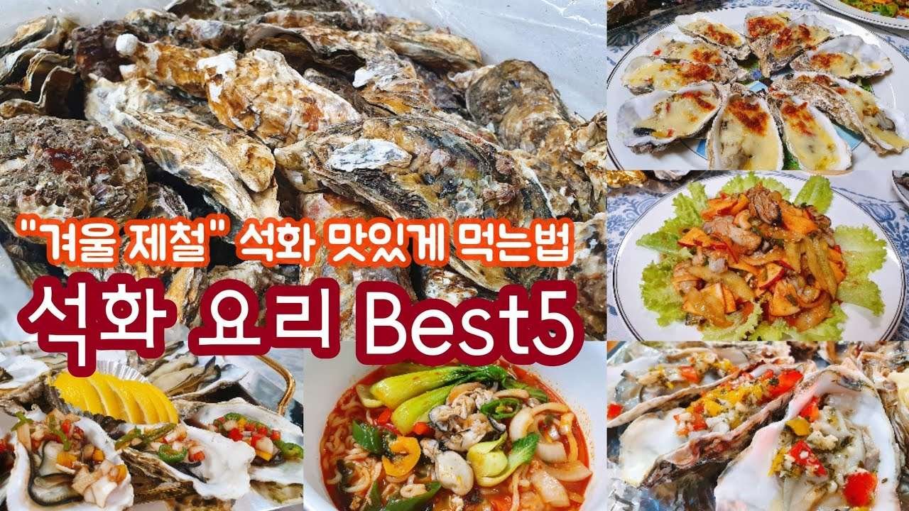 [KOR/ENG] 겨울 최고 보양식 석화요리 굴요리 종류 Oyster recipes | 꼭 알아야할 석화 굴의 효능 | 석화찜 석화회 석화그라탕 석화무침 석화짬뽕 통영굴키우는남자