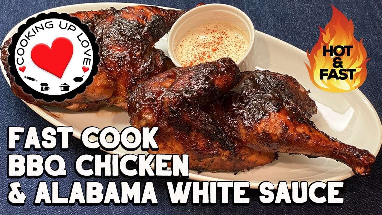 Grilled BBQ Chicken with Alabama White Sauce | Weber Smokey Mountain Recipe | Cooking Up Love