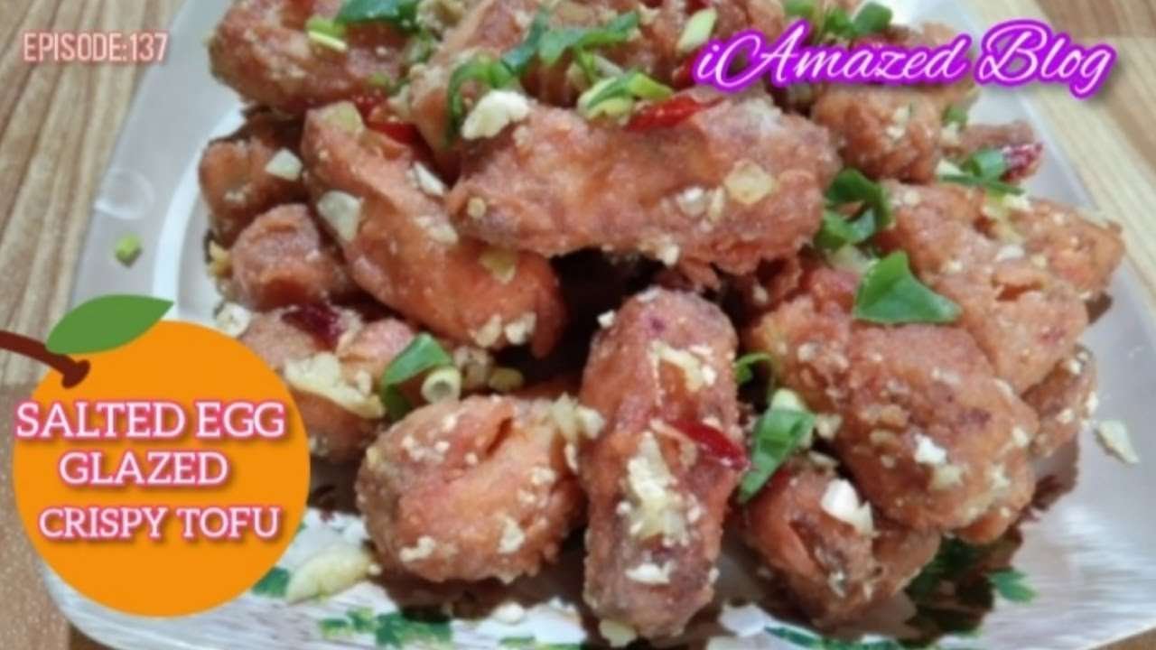 SALTED EGG GLAZED CRISPY TOFU