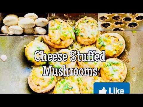 Chesse Stuffed Mushrooms Recipe / Easy stuffed Mushroom / Stuffed Mushrooms Recipe
