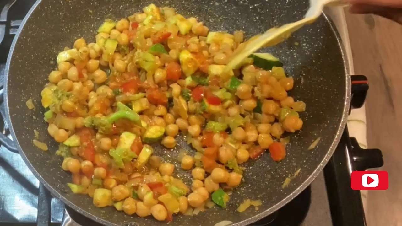 Healthy dish coconut rice with Chole