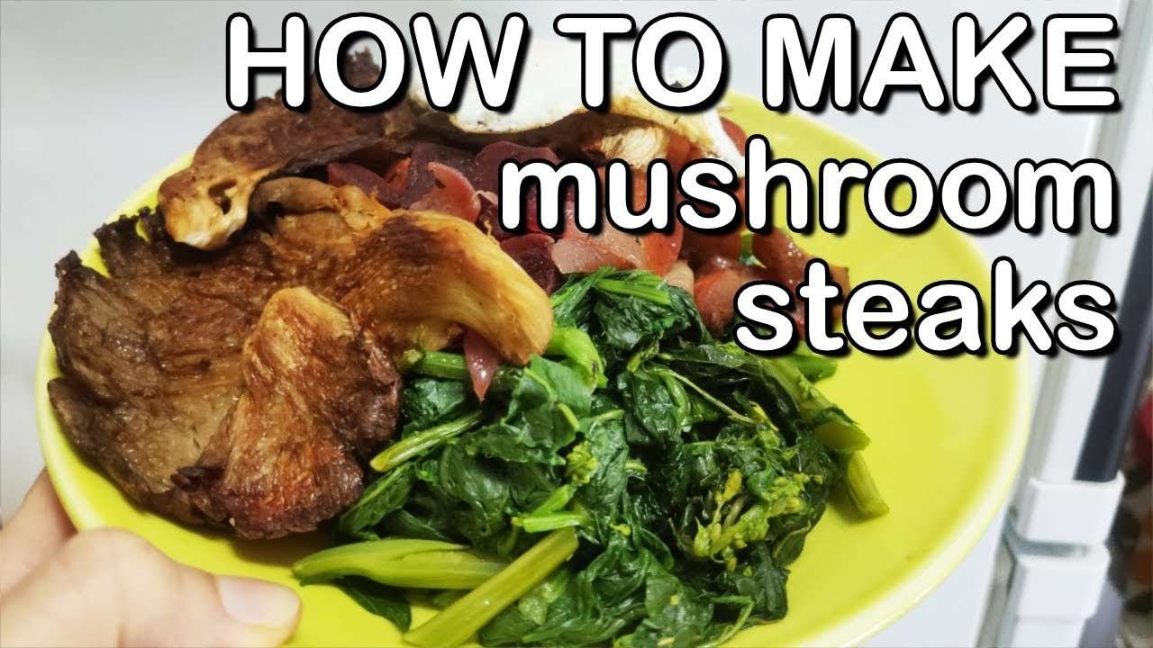 MUSHROOM STEAKS – how to make | What I eat in a day during a PANTRY CHALLENGE | Vlogmas day 4