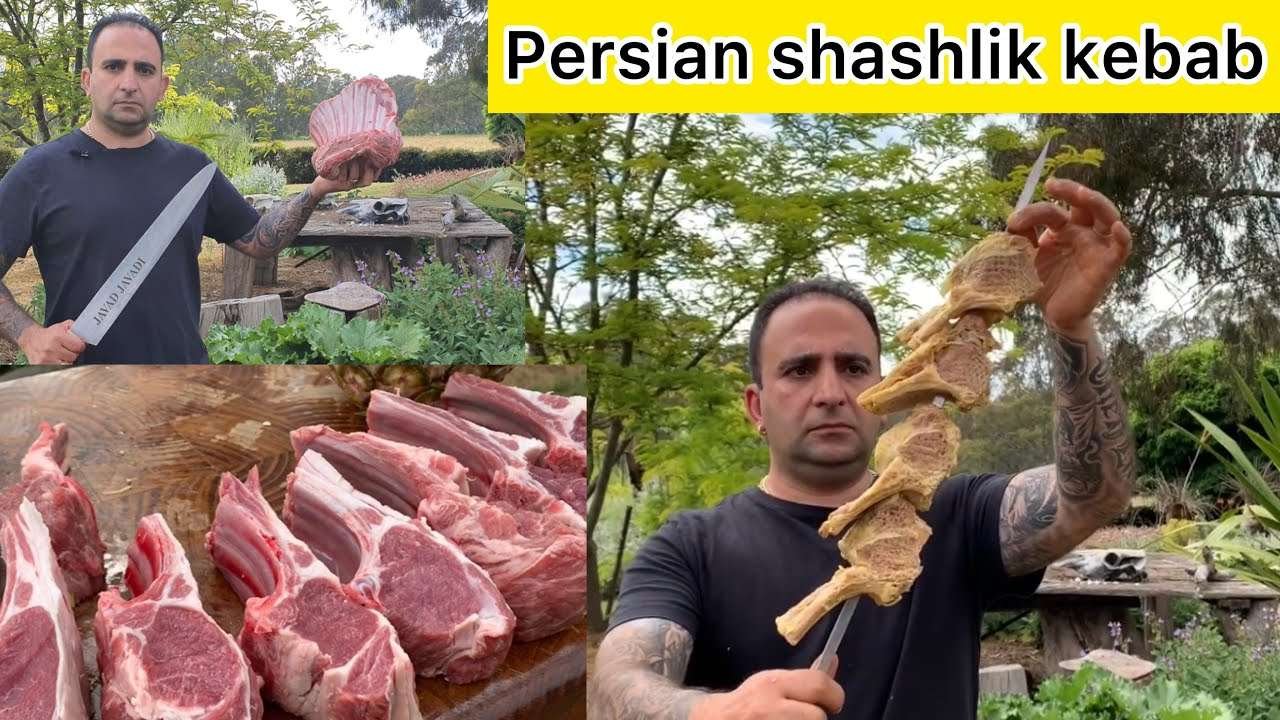 Persian lamb cutlets bbq/shashlik kebab