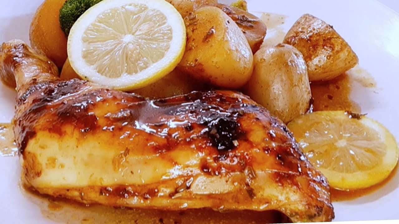Honey Garlic Butter Chicken And Potato Recipe | Simple And Tasty