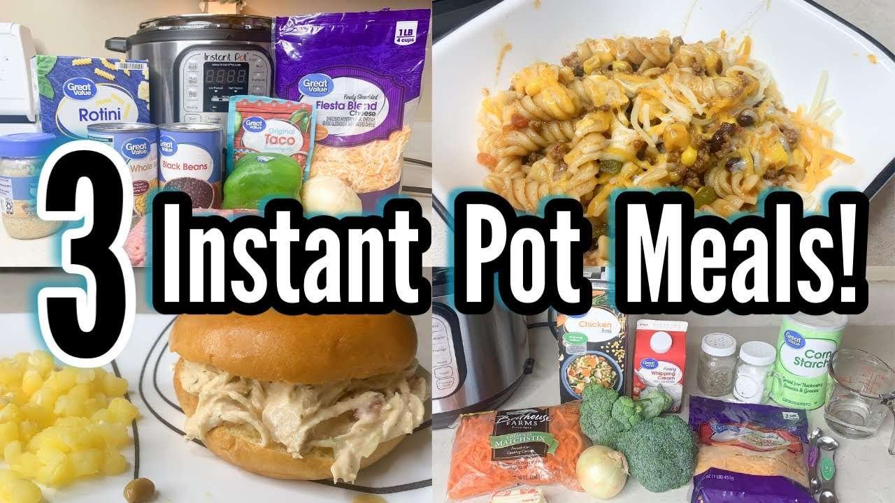 *3* INSTANT POT RECIPES | EASY INSTANT POT DINNER IDEAS | EASY MEALS