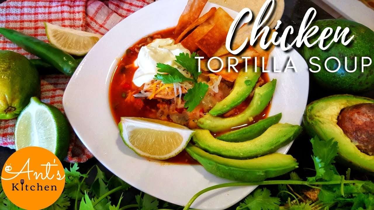 CHICKEN TORTILLA SOUP RECIPE – The Best Tortilla Soup You’ll Ever Make!  | Ant's Kitchen
