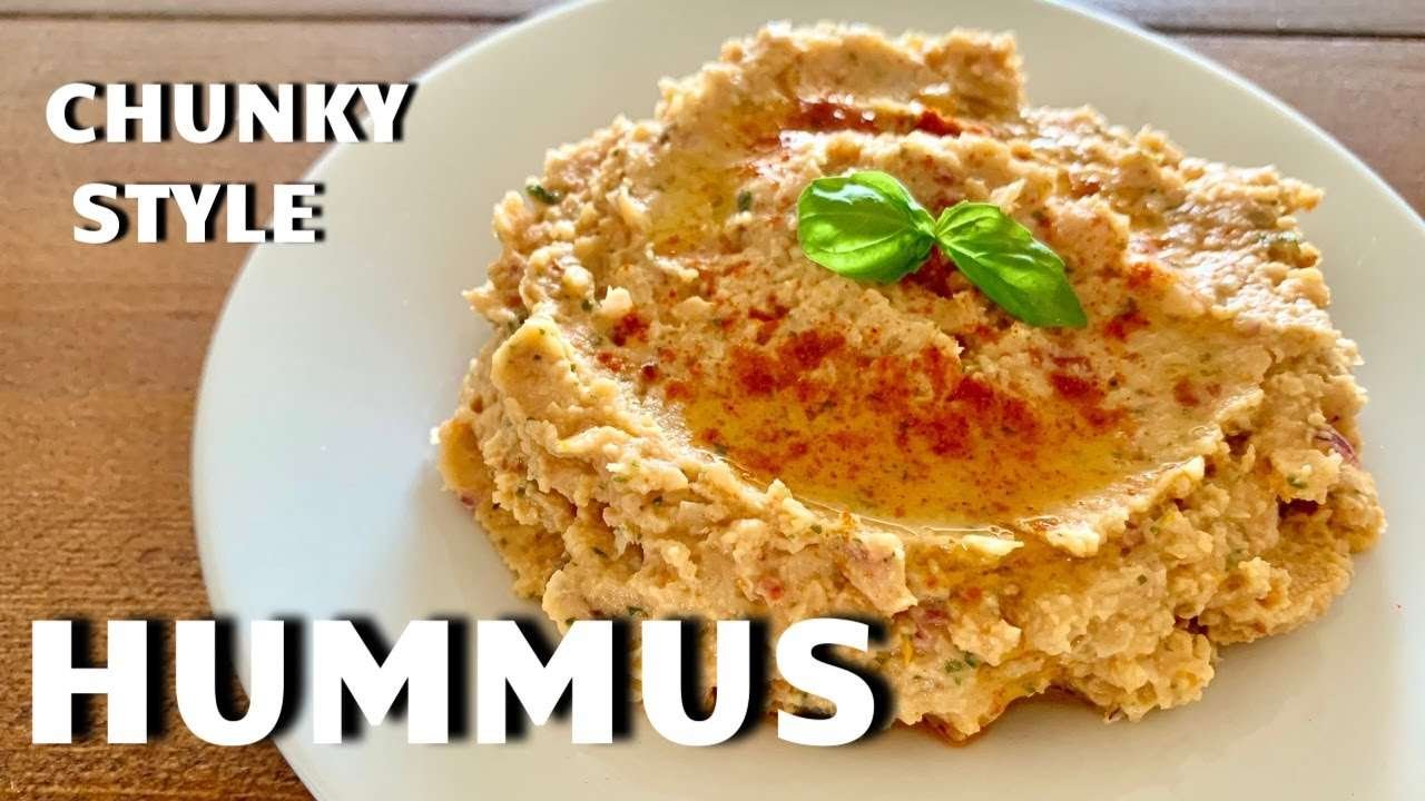HUMMUS YUMMUS HUMMUS RECIPE HOW TO MAKE HUMMUS CHUNKY STYLE WITH A KICK  YUMMY VEGAN RECIPE OR SNACK