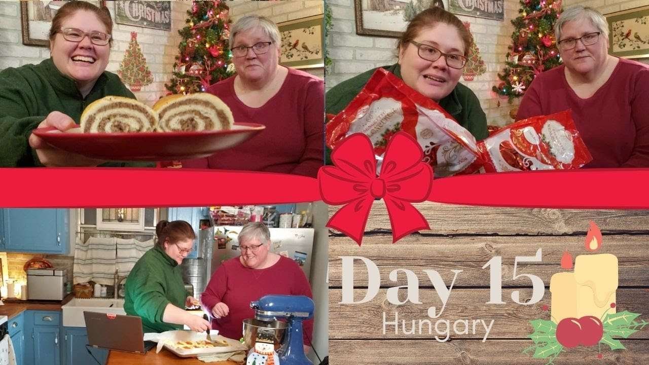 VLOGMAS 2020: Americans try HUNGARIAN snacks & bake Apricot KOLACHES