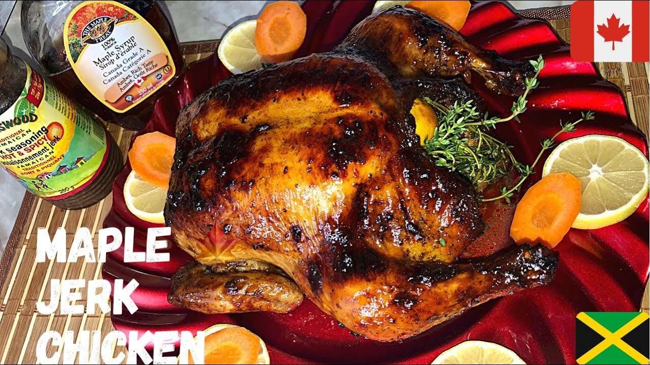 JAMAICAN MAPLE JERK CHICKEN RECIPE | EASY OVEN JERK CHICKEN |