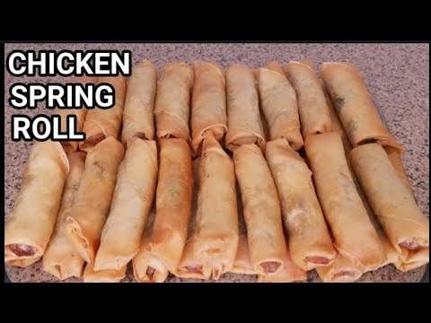 HOW TO MAKE CHICKEN SPRING ROLL RECIPE!!!!