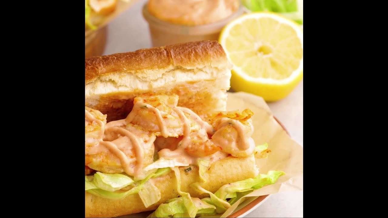 Shrimp pizza boys with creamy Cajun sauce