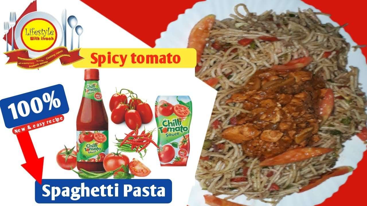 Spicy Tomato Spaghetti Pasta|How To Make Chilli Tomato Spaghetti |Easy Tomato Pasta recipe by ifraah
