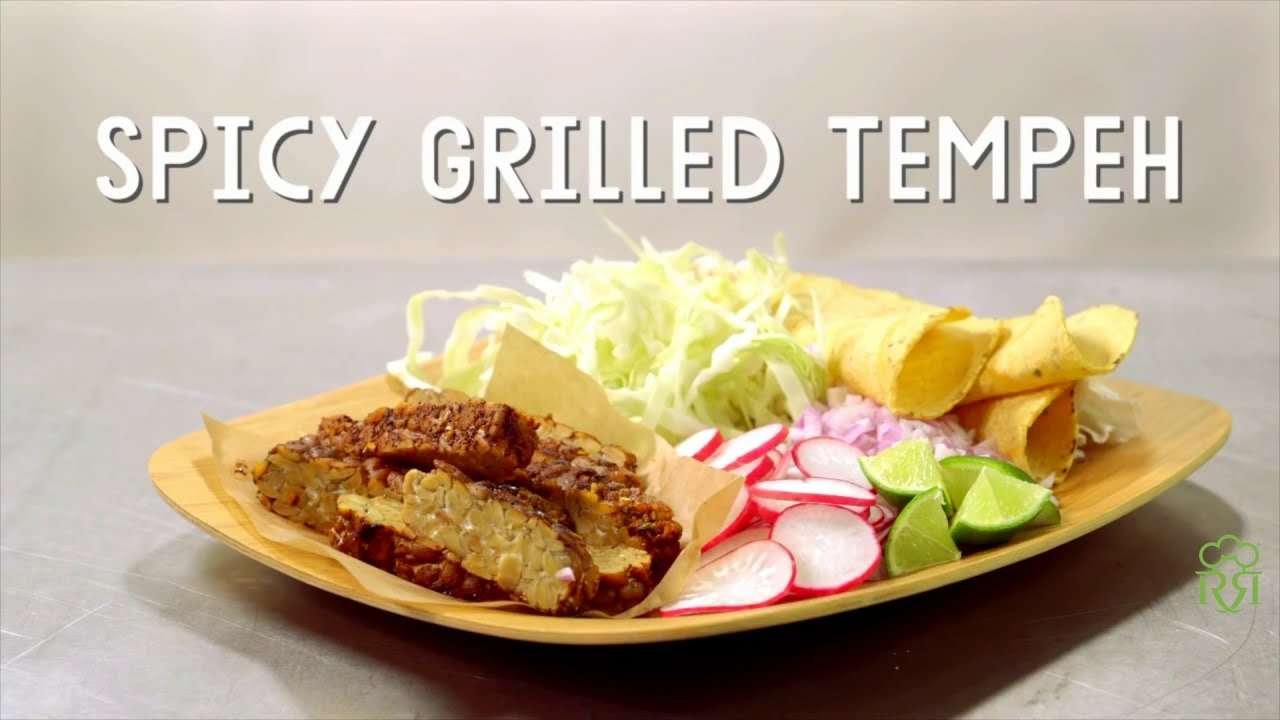 spicy  Grilled Tempeh cooking recipe at home for your night dinner