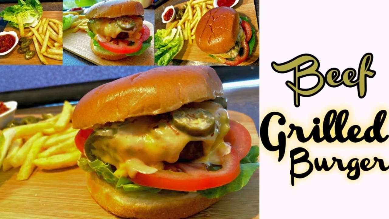 Beef Burger || Homemade Beef Grilled Burger || An Easy Recipe By Mariyam and Mumani's Kitchen