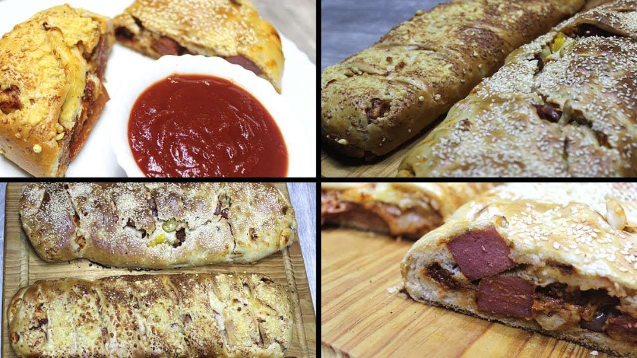Easy Italian Stromboli Recipe With Two Fillings 😁👌 |😍   وصفة سترومبولي الإيطالية بحشوتين