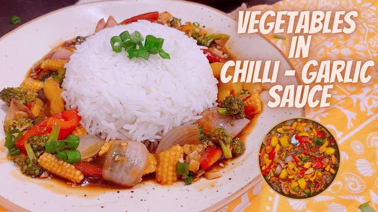 VEGETABLE STIR-FRY IN CHILLI-GARLIC SAUCE BY CHOP MIX EAT | EASY & QUICK | YUMMY RECIPES