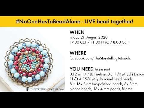 BEADINGSCHOOL by Erika: Acantha brooch – beading tutorial #NoOneHasToBeadAlone