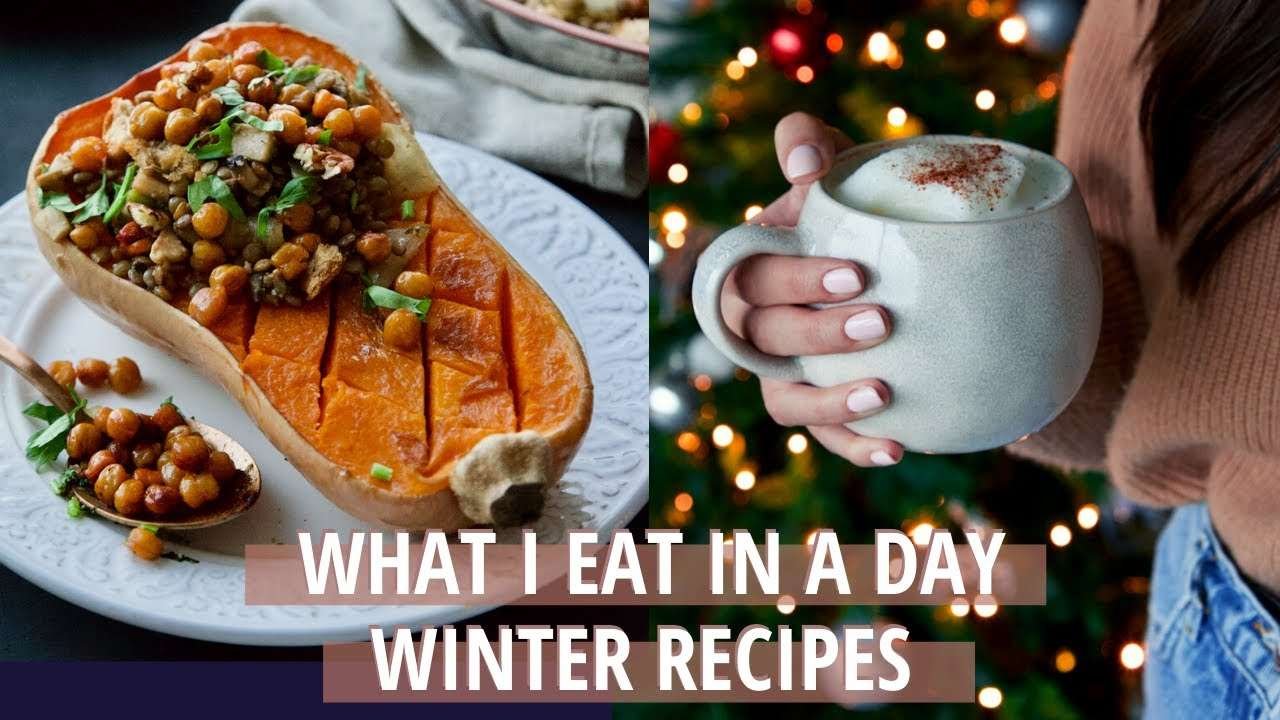what I eat in a day ~ plant-based festive recipes ❄️ (cook with me – christmas time)