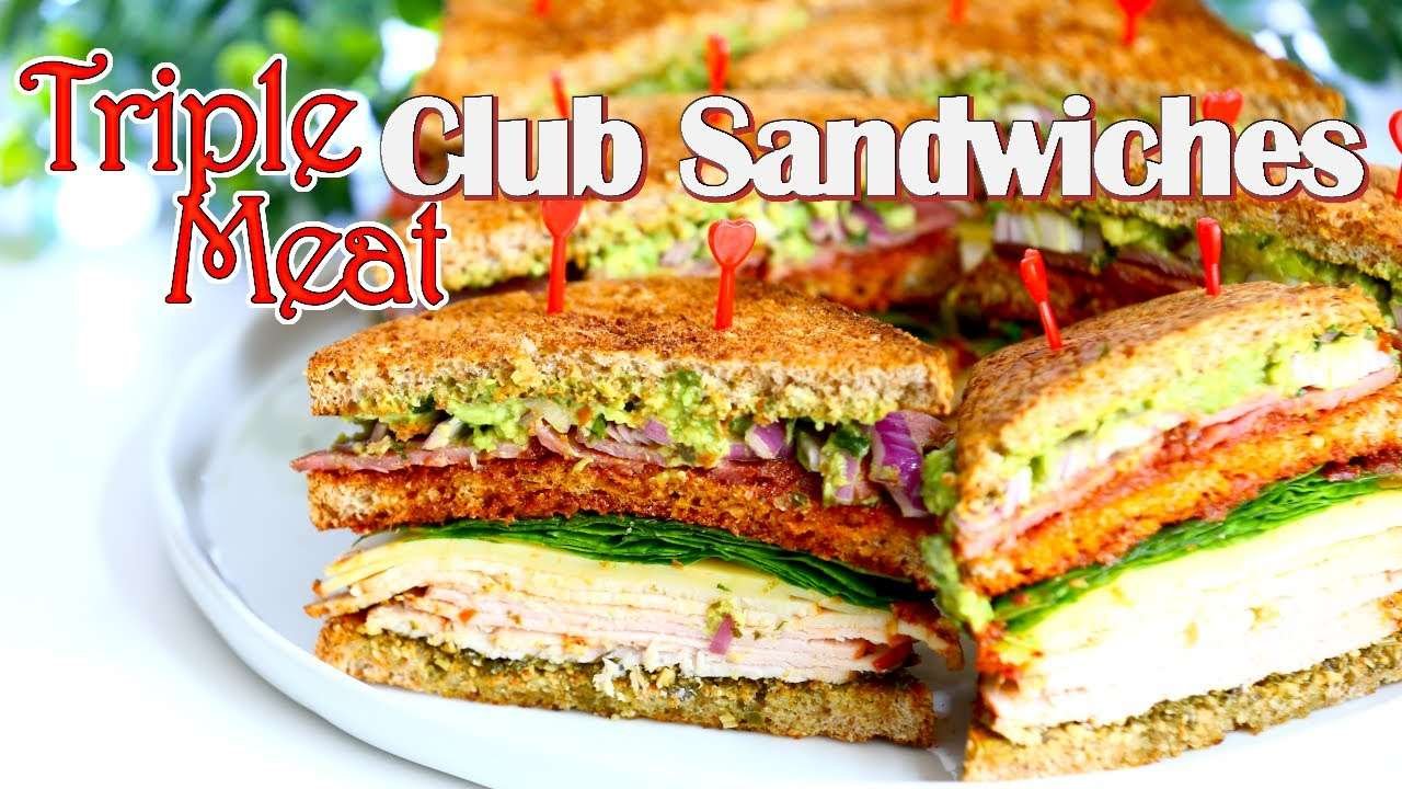 Triple Meat Club Sandwiches // Cook With Me! // Healthy Cooking!
