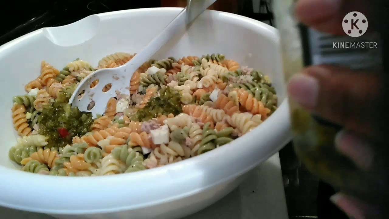 MY DELICIOUS  ROTINI PASTA SALAD DISH/ RECIPE