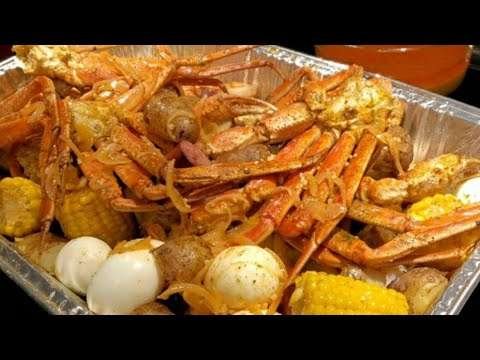 Seafood baked in the oven w/Cha's seafood sauce