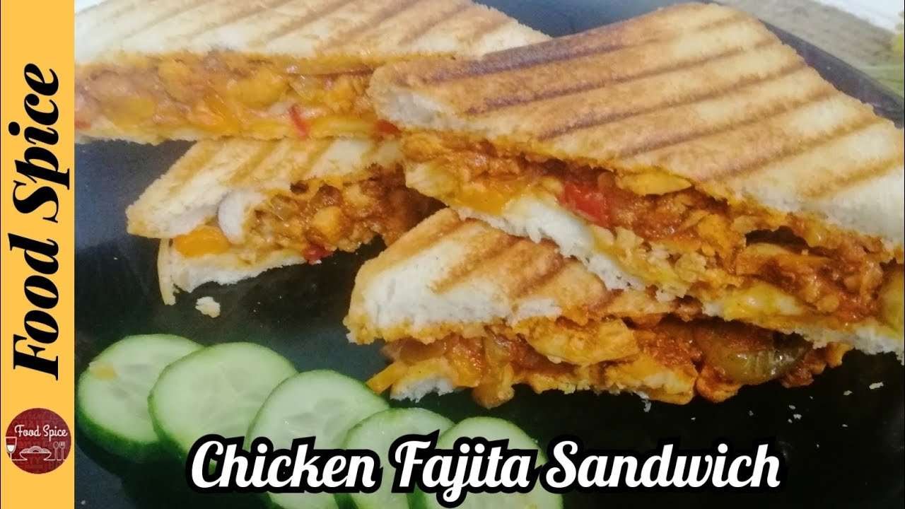 Fajita Sandwich/chicken Fajita Sandwich/easy sandwich recipe by FOOD SPICE