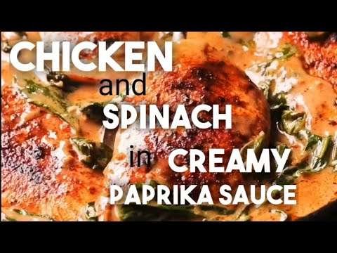 #chickenrecipe #chickenandspinach Chicken and Spinach in Creamy Paprika sauce