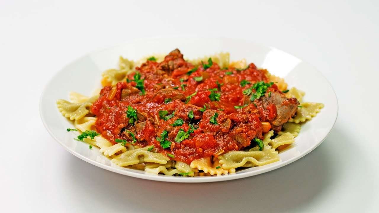 Chicken Liver Tricolore Pasta [4K Video]