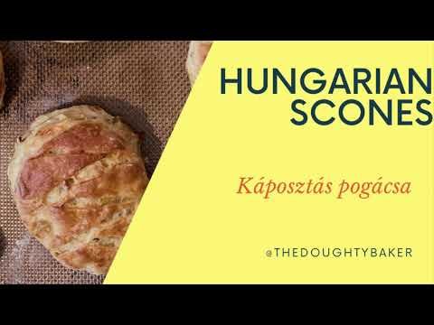 Hungarian cabbage scones (káposztás pogácsa)