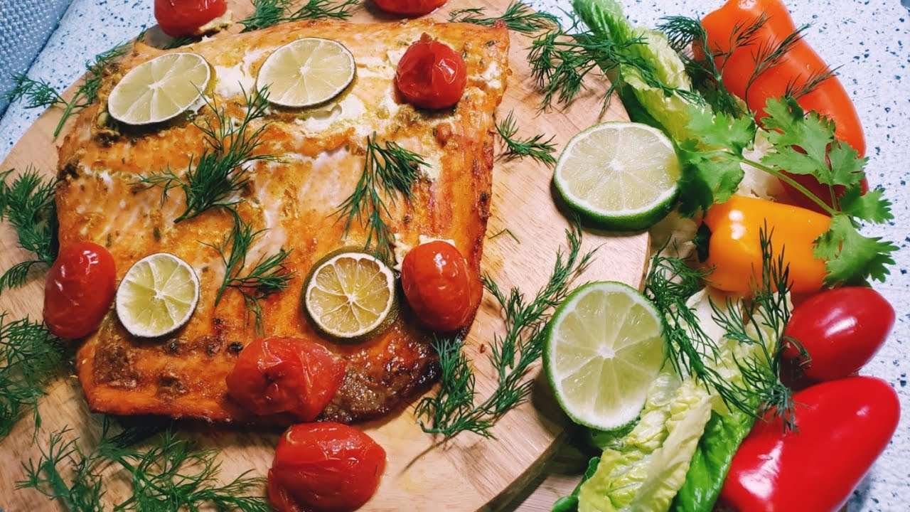 EASY OVEN BAKED SALMON, Salmon recipe, Fish recipe 🐟 ماهی داشی