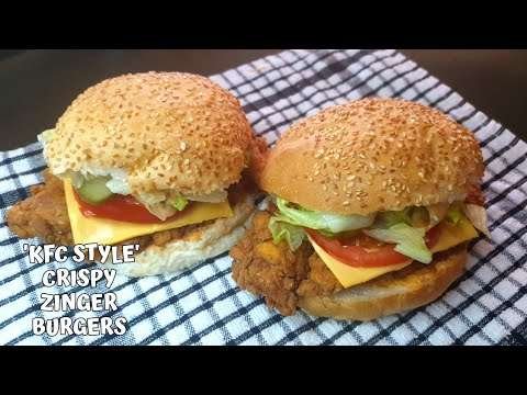 How to Make KFC Crispy Chicken Burger | Zinger Burger Copycat Recipe