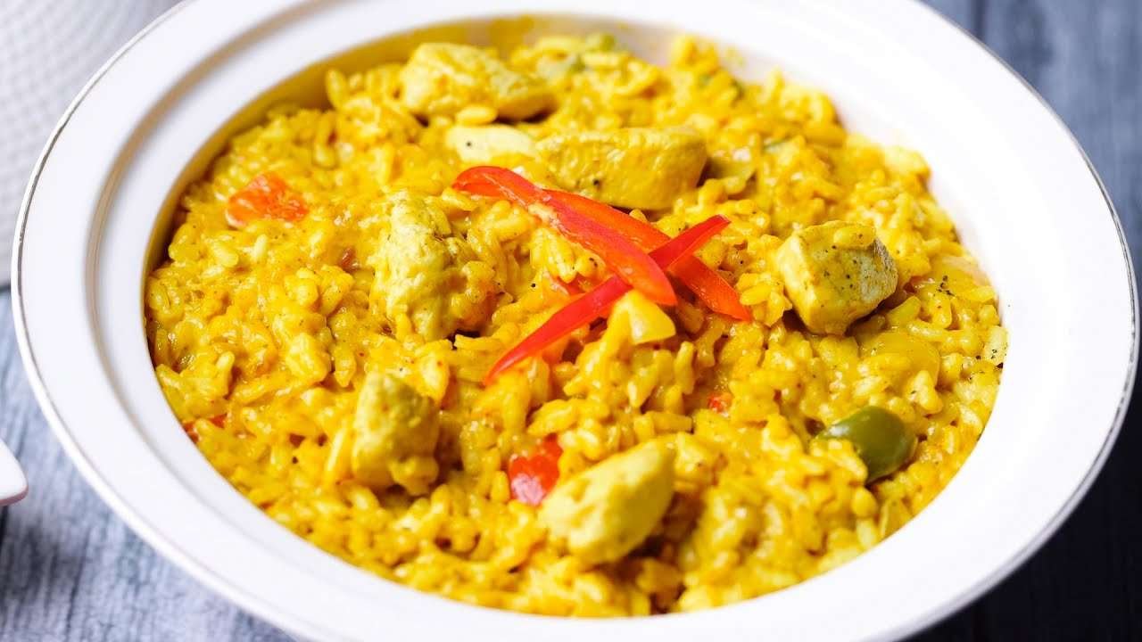 Indian Style Spiced Coconut & Chicken Risotto |How To Make Risotto Recipe |Quick & Easy One Pot Meal