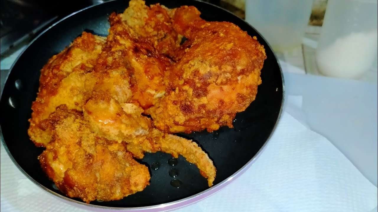 How to cook yummy steamed fried chicken with paprika😚😊AV